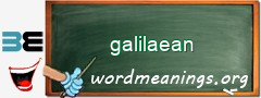 WordMeaning blackboard for galilaean